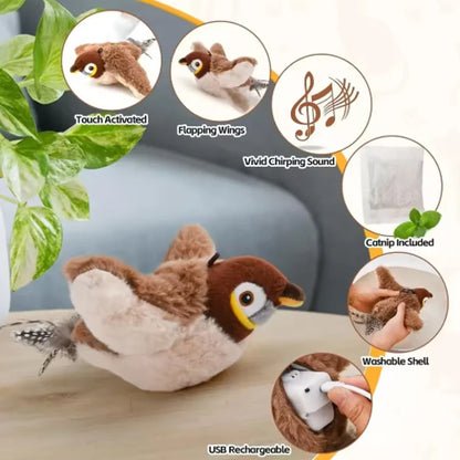Interactive Chirping Bird Pet Toy™